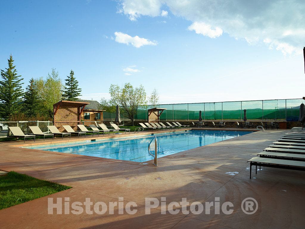 Photo - Swimming Pool at Spring Creek Ranch Resort in Jackson Hole, Wyoming- Fine Art Photo Reporduction