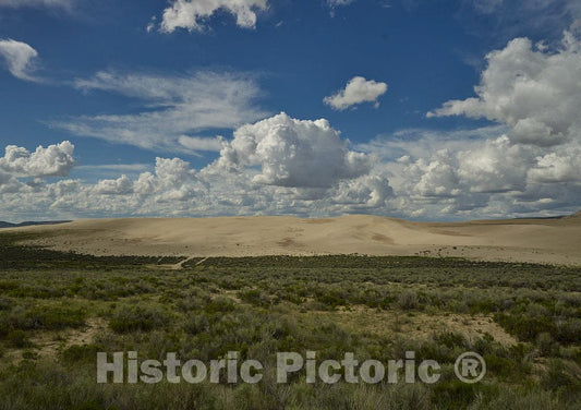 Photo- Distant View of The Kilpecker Sand Dunes and The forbidding Sweetwater County high-Plains Terrain in Wyoming 3 Fine Art Photo Reproduction