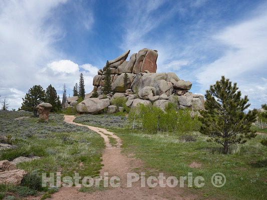 Photo- Granite outcroppings in a Popular Hiking, Climbing, and Biking Area Called Vedauwoo, Near Buford, Wyoming 2 Fine Art Photo Reproduction