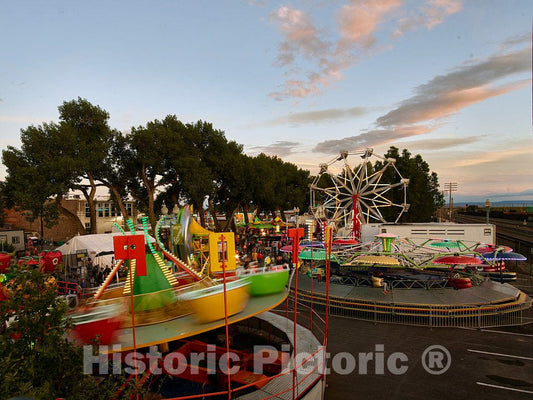 Photo- Dusk Settles Over a Small fair in Laramie, Wyoming 1 Fine Art Photo Reproduction