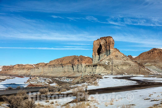 Photo- Winter-Day Scene in Rugged Sweetwater County, Wyoming, Near The Small City of Green River 5 Fine Art Photo Reproduction