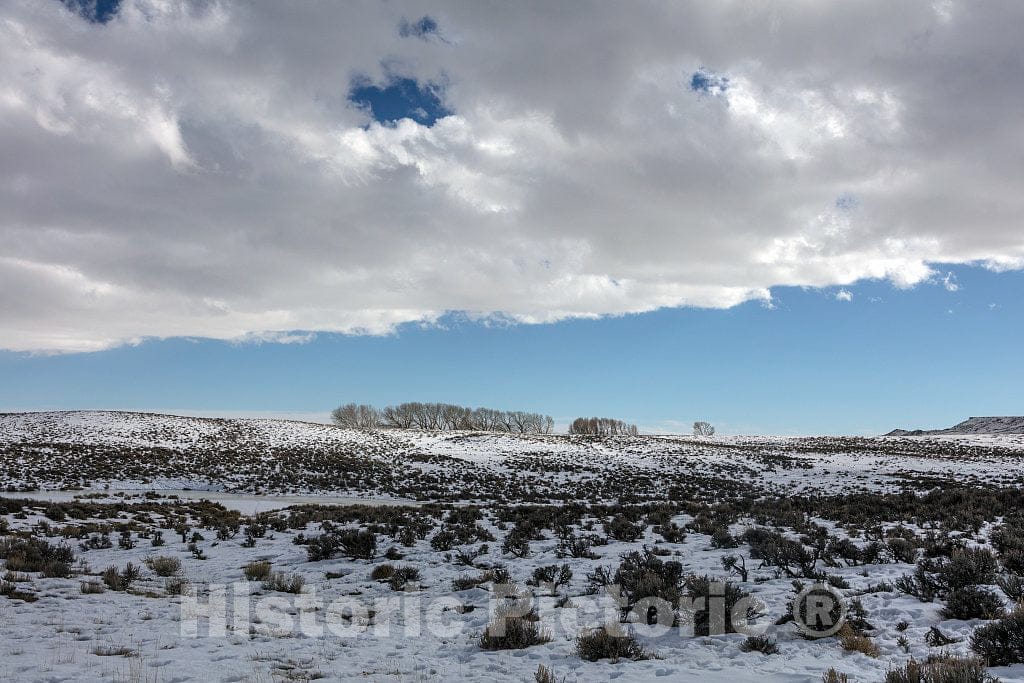 Photo- A Clear, Cold Winter's Day in Rugged and Remote Fremont County, Wyoming 5 Fine Art Photo Reproduction