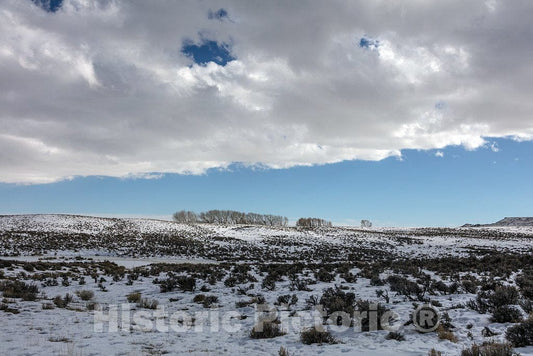 Photo- A Clear, Cold Winter's Day in Rugged and Remote Fremont County, Wyoming 5 Fine Art Photo Reproduction