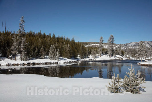Photo- Winter in Yellowstone National Park in the northwest corner of Wyoming 6 Fine Art Photo Reproduction