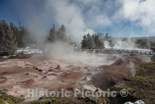 Photo- Temperatures Often dip Below Freezing, but There's no Cooling of The Thermal Features, Including These at The Fountain Paint Pot Location 3 Fine Art Photo Reproduction