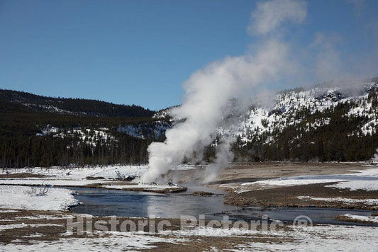 Photo- Temperatures Often dip Below Freezing, but There's no Cooling of The Thermal Features, Including These at The Fountain Paint Pot Location 1 Fine Art Photo Reproduction