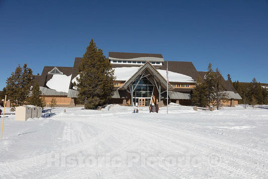 Photo- Winter at The Old Faithful Visitor Information Center in Yellowstone National Park in The Northwest Corner of Wyoming 2 Fine Art Photo Reproduction