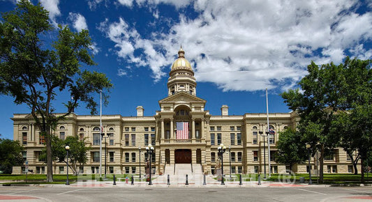 Photograph- The State Capitol in Cheyenne, The Largest City in Wyoming. The building's Cornerstone was Laid in 1887, Three Years Before Wyoming Graduated from territorial Status to Statehood