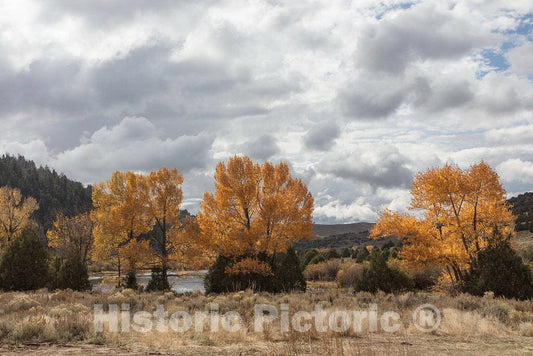 Photo- Autumn day at the A Bar A guest ranch, near the Colorado border in Carbon County, Wyoming 1 Fine Art Photo Reproduction