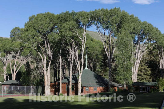 Photo- The Round Room Building, The Central Gathering and Entertainment spot at The A Bar A Guest Ranch, Near Riverside in Carbon County, Wyoming 2 Fine Art Photo Reproduction