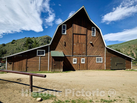Photo- The cowhands' (as opposed to the guests') work barn at the A Bar A guest ranch, near Riverside in Carbon County, Wyoming 2 Fine Art Photo Reproduction
