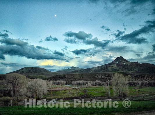 Photo - The Distant Squaw Mountain Looms Over This Scene Near The Tiny Town of Savery, Wyoming, Across The Highway from which Lie Colorado and The Mountain