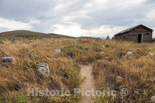 Photo- The Humble, Artistic Rather Than Grand and manicured, Shoshone Tribal Cemetery Spreads Across The undulating Prairie Outside The Town of Fort Washakie, Wyoming 3