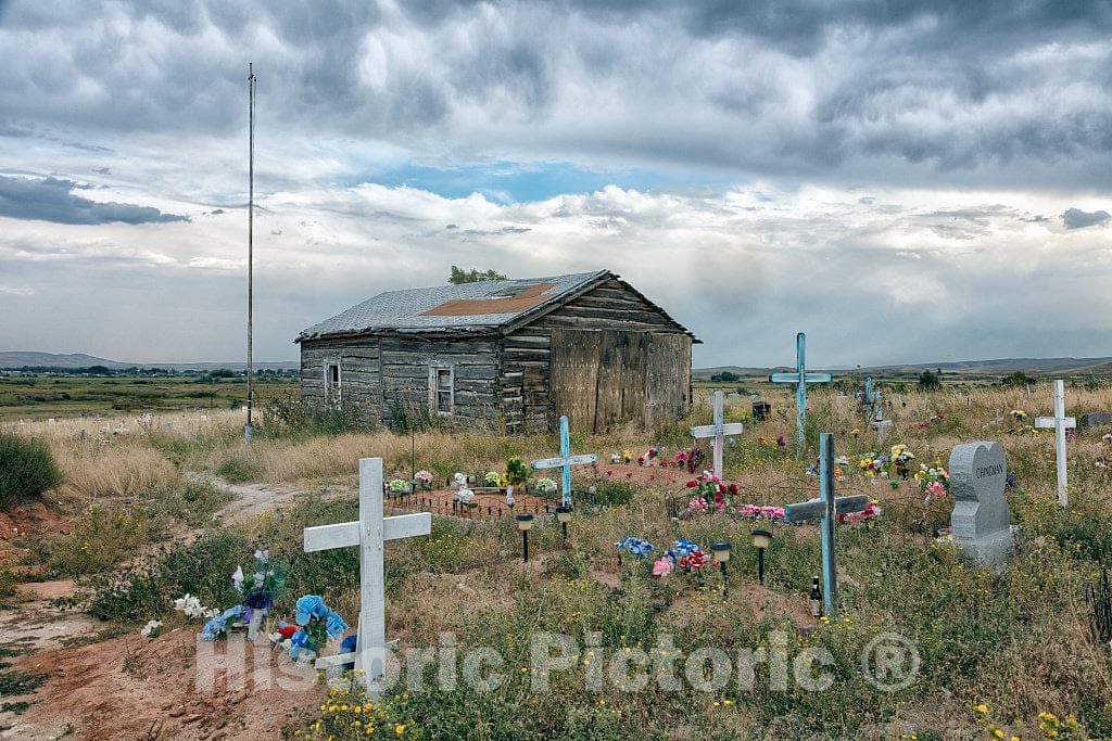 Photo- The Humble, Artistic Rather Than Grand and manicured, Shoshone Tribal Cemetery Spreads Across The undulating Prairie Outside The Town of Fort Washakie, Wyoming 5