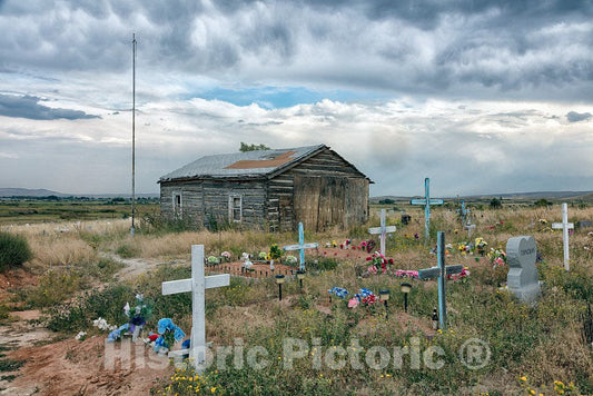 Photo- The Humble, Artistic Rather Than Grand and manicured, Shoshone Tribal Cemetery Spreads Across The undulating Prairie Outside The Town of Fort Washakie, Wyoming 5