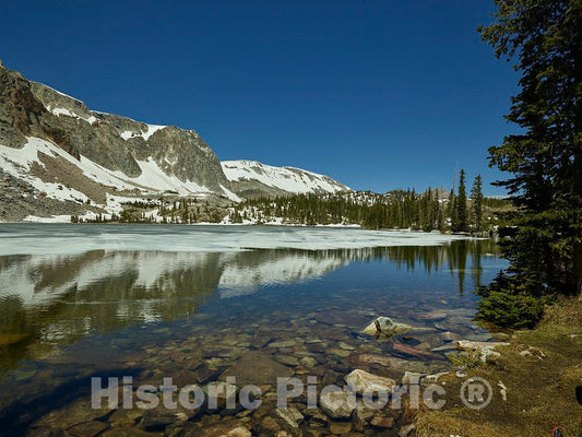 Photo- View of Lake Marie in Wyoming's Snowy Range, between Saratoga and Laramie 1 Fine Art Photo Reproduction