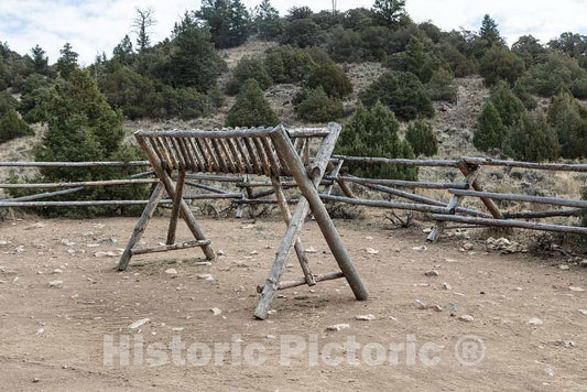 Photo - Perch for hay in The Corral at The A Bar A Guest Ranch, just Over The Colorado Border Near Riverside in Carbon County, Wyoming- Fine Art Photo Reporduction