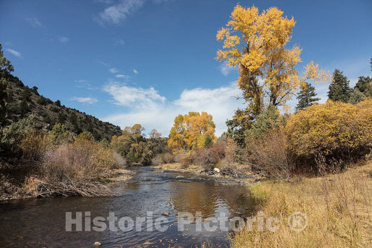 Photo - Fall along the North Platte River near Riverside in Carbon County, Wyoming- Fine Art Photo Reporduction