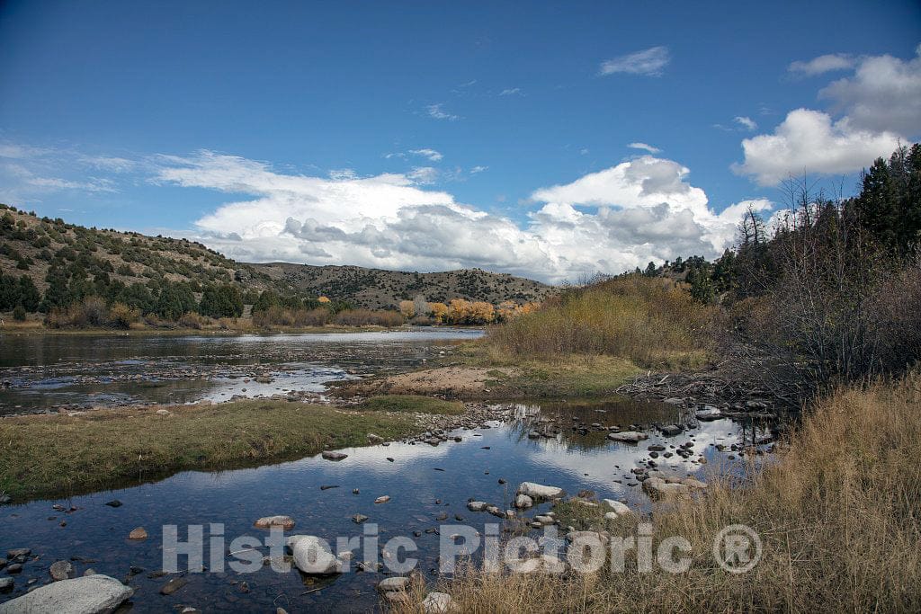 Photo- View of The North Platte River as it Winds Through The A Bar A Guest Ranch, just Over The Colorado Border Near Riverside in Carbon County, Wyoming 1 Fine Art Photo