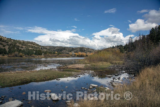 Photo- View of The North Platte River as it Winds Through The A Bar A Guest Ranch, just Over The Colorado Border Near Riverside in Carbon County, Wyoming 1 Fine Art Photo
