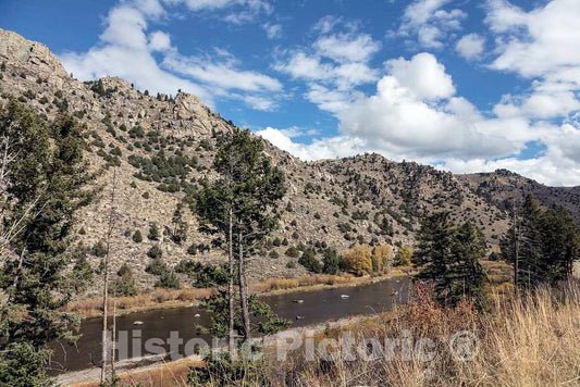 Photo- View of The North Platte River as it Winds Through The A Bar A Guest Ranch, just Over The Colorado Border Near Riverside in Carbon County, Wyoming 2 Fine Art Photo