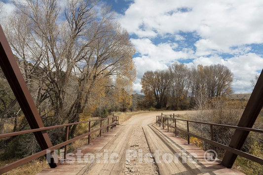 Photo- Bridge to The Main Cluster of Cabins at The A Bar A Guest Ranch, just Over The Colorado Border Near Riverside in Carbon County, Wyoming 2 Fine Art Photo Reproduction