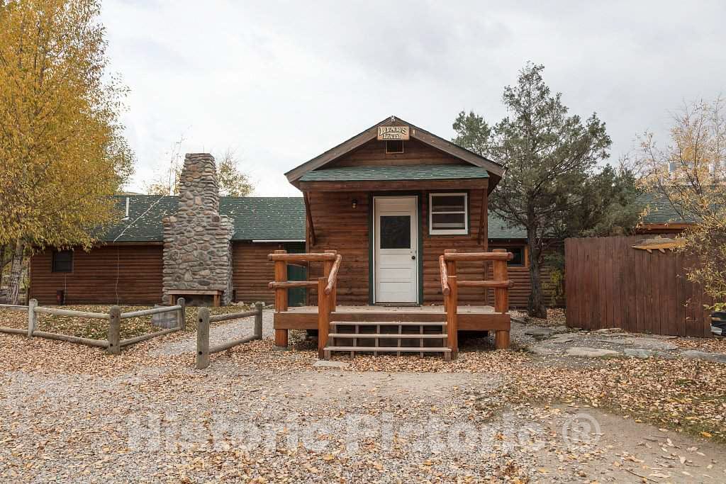 Photo - Cabin building at the A Bar A guest ranch, just over the Colorado border near Riverside in Carbon County, Wyoming- Fine Art Photo Reporduction
