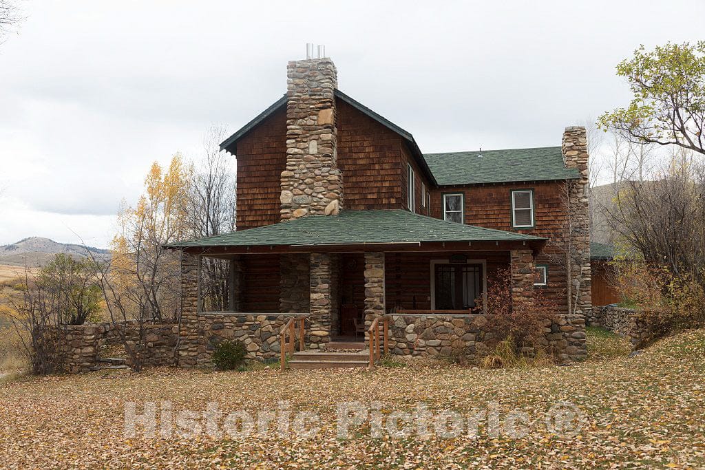 Photo- One of The Larger Cabins at The A Bar A Guest Ranch, just Over The Colorado Border Near Riverside in Carbon County, Wyoming 1 Fine Art Photo Reproduction