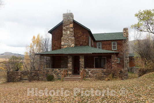 Photo- One of The Larger Cabins at The A Bar A Guest Ranch, just Over The Colorado Border Near Riverside in Carbon County, Wyoming 1 Fine Art Photo Reproduction