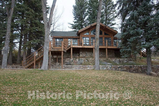 Photo- One of The Larger Cabins at The A Bar A Guest Ranch, just Over The Colorado Border Near Riverside in Carbon County, Wyoming 3 Fine Art Photo Reproduction