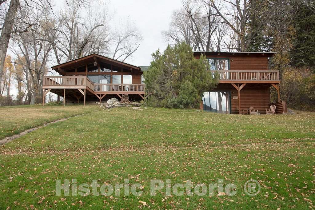 Photo - Guest Cabins at The A Bar A Guest Ranch, just Over The Colorado Border Near Riverside in Carbon County, Wyoming- Fine Art Photo Reporduction