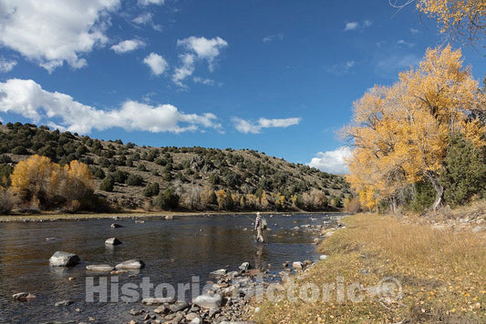 Photo - Fall, good time for fishing at the A Bar A guest ranch, just over the Colorado border near Riverside in Carbon County, Wyoming- Fine Art Photo Reporduction