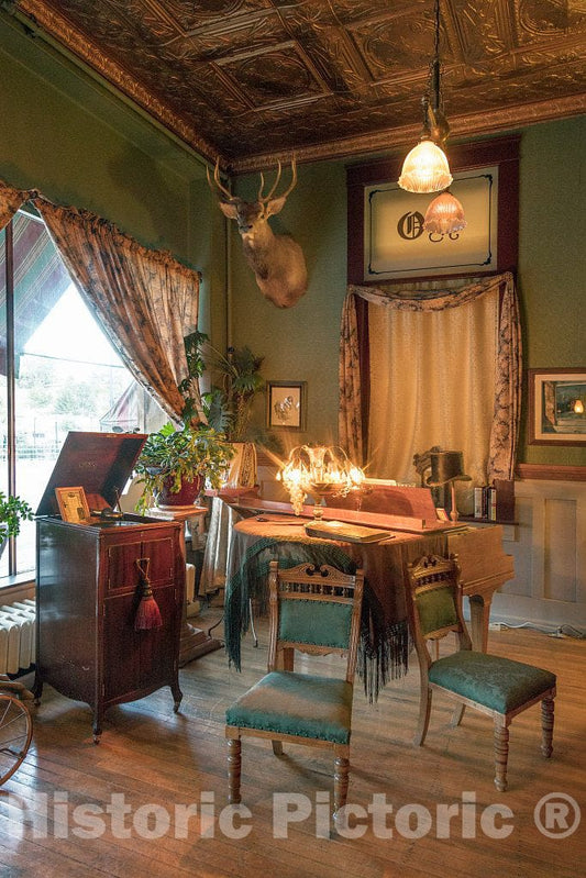 Photo - A corner of the lobby in the Occidental Hotel in downtown Buffalo, Wyoming- Fine Art Photo Reporduction