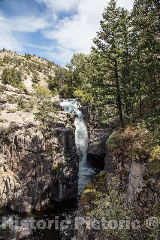 Photo - Shell Falls, a Waterfall in The Bighorn National Forest on Shell Creek- Fine Art Photo Reporduction
