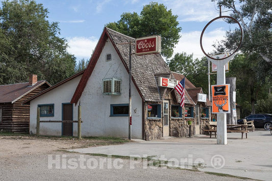 Photo- Old, but Still Operational, Gas Station and Convenience Store in Shell, Wyoming 2 Fine Art Photo Reproduction