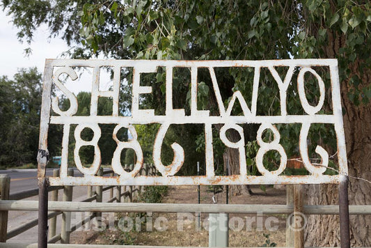 Photo - Sign erected to March The Bicentennial of Little Shell, Wyoming- Fine Art Photo Reporduction