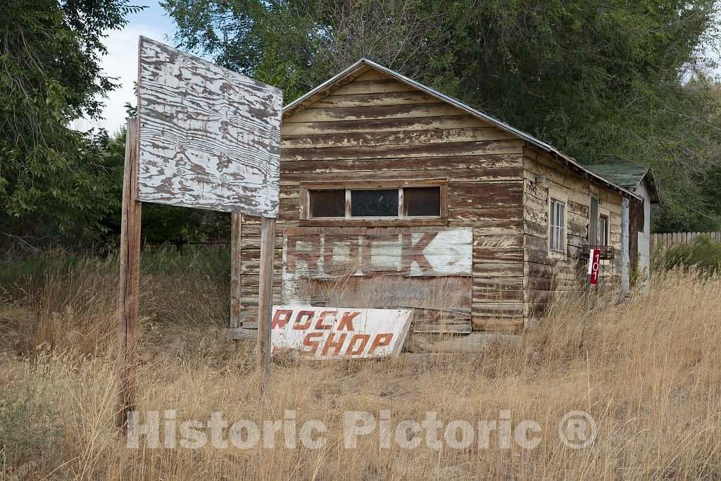 Photo - Long-Closed Rock Shop in Little Shell, Wyoming- Fine Art Photo Reporduction