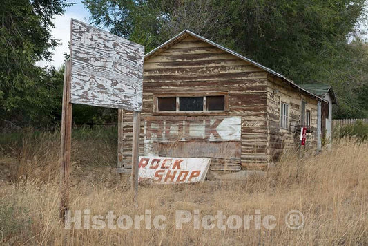 Photo - Long-Closed Rock Shop in Little Shell, Wyoming- Fine Art Photo Reporduction