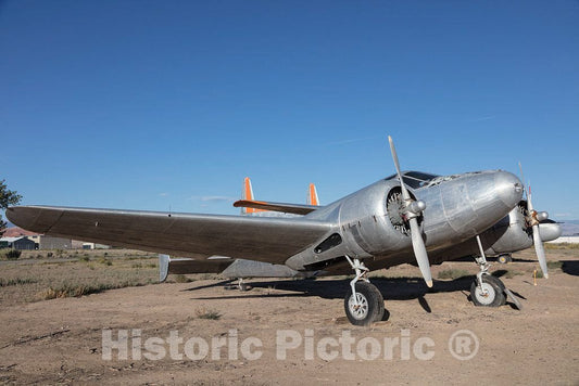 Photo - Retired Beech-18"Smokejumper" airplane at the Greybull Museum of Flight and Aerial Firefighting in Greybull, Wyoming- Fine Art Photo Reporduction