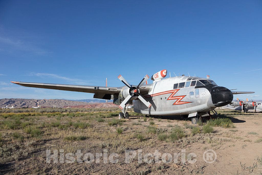 Photo - Retired C-119 Boxcar Tanker Cargo Aircraft at The Greybull Museum of Flight and Aerial Firefighting in Greybull, Wyoming- Fine Art Photo Reporduction