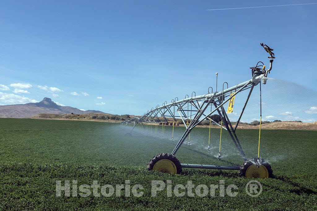Photo - Crawler-Style Sprinkler on a Farm in Park County, Wyoming- Fine Art Photo Reporduction