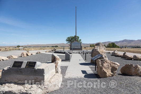Photo - Memorial plaques at The onetime Heart Mountain Relocation Center in Park County, Wyoming- Fine Art Photo Reporduction