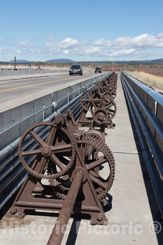 Photo - Gears That Open and Close Jackson Lake Dam, a Concrete and Earth-Filled Dam in Grand Teton National Park in Northwest Wyoming- Fine Art Photo Reporduction