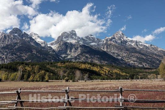 Photo- The Most Magnificent Peaks of The Teton Mountains Appear to leap Straight Out of The Jackson Valley, Jackson Hole as Locals Call it 2 Fine Art Photo Reproduction