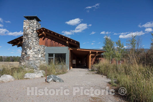 Photo- Building at The Laurance S. Rockefeller Preserve in Grand Teton National Park in Northwest Wyoming 2 Fine Art Photo Reproduction