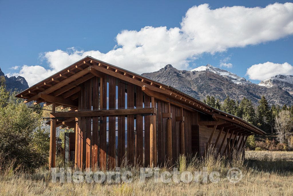 Photo- Building at The Laurance S. Rockefeller Preserve in Grand Teton National Park in Northwest Wyoming 3 Fine Art Photo Reproduction
