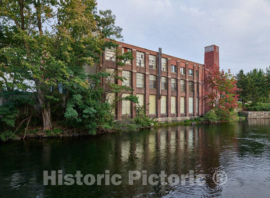 Photo - Building in The Mill District on The Winnipesaukee River in Laconia, New Hampshire- Fine Art Photo Reporduction