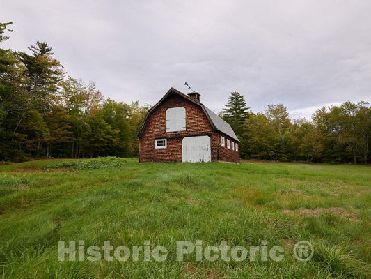 Photo - Old Wood-Shingle barn Near Tamworth, New Hampshire- Fine Art Photo Reporduction