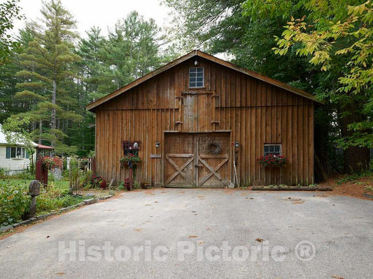 Photo - an Elegant Farm Building That its Owner Calls The Brookyard Barn, Near Tamworth, New Hampshire- Fine Art Photo Reporduction