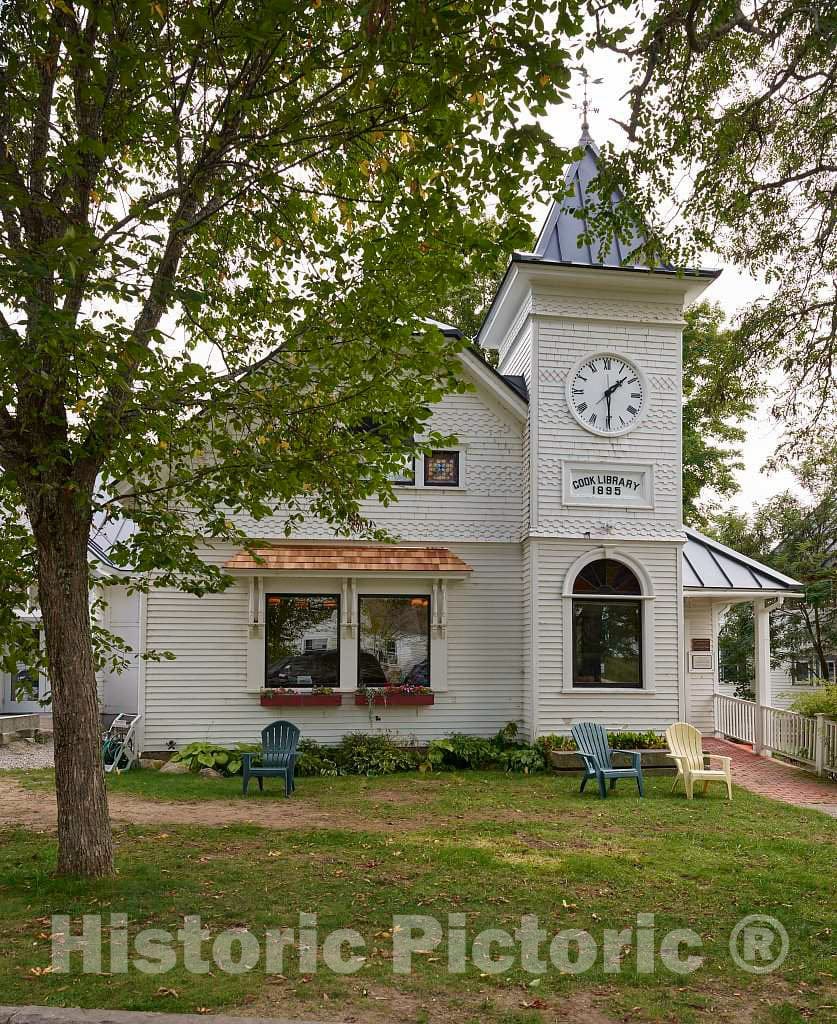 Photo - The Cook Memorial Library, The Public Library of Tamworth, New Hampshire- Fine Art Photo Reporduction